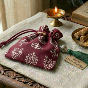 Cotton Bead Bag Maroon