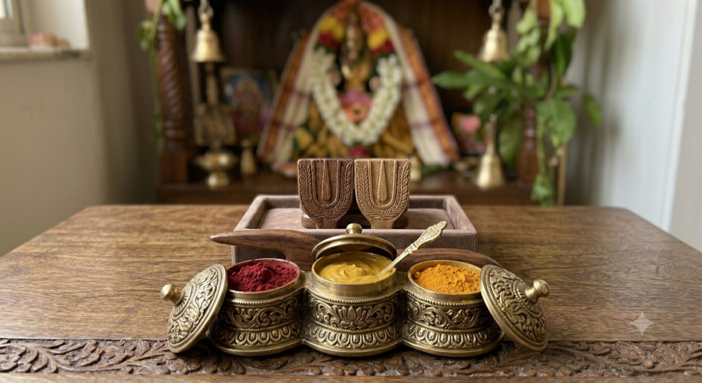 Brass Tilak Container