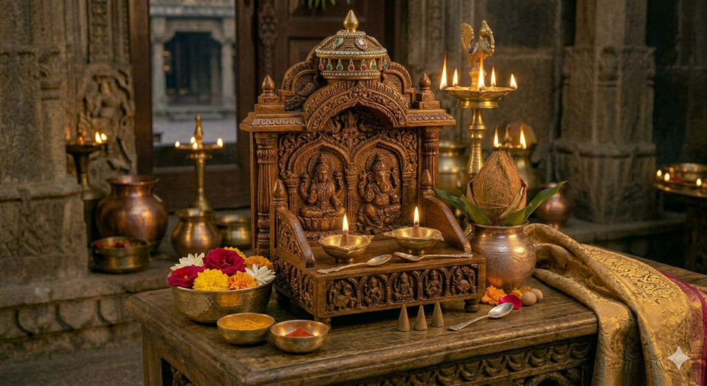 Wooden Singhasan Large