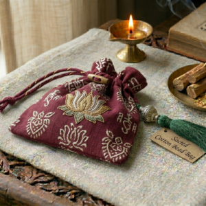 Embroidered Bead Bag Lotus