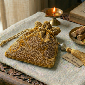 Velvet Bead Bag Gold